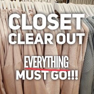HUGE CLOSET CLEAN OUT! CLOSING CLOSET- all must GO